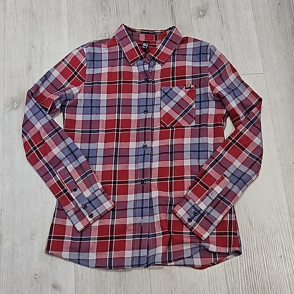FOX Flannel Women's Long Sleeve Small Button Down